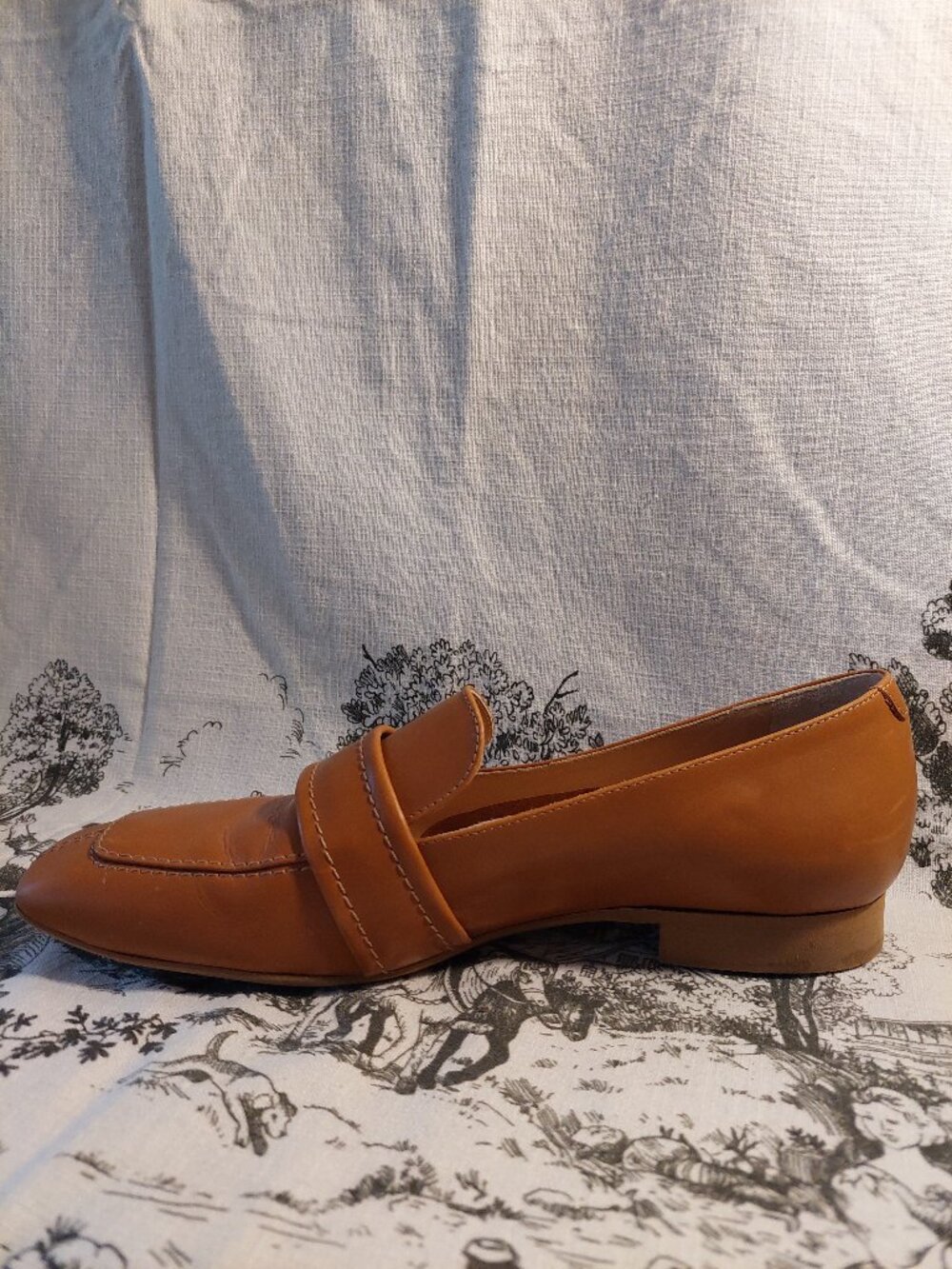 La Canadienne Tan Penny Loafers Sz 39 Waterproof Italian Leather Shoe